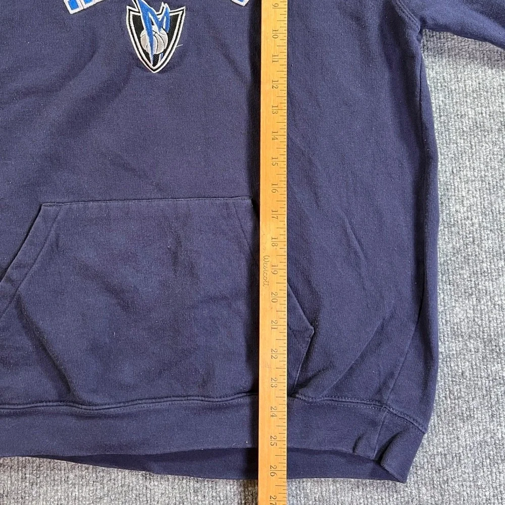 Adidas Dallas Mavericks Hoodie Kids XL 18/20 Navy Blue NBA Pullover Fleece Logo